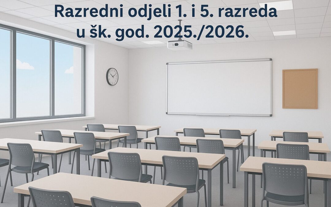 Razredni odjeli 1. i 5. razreda
